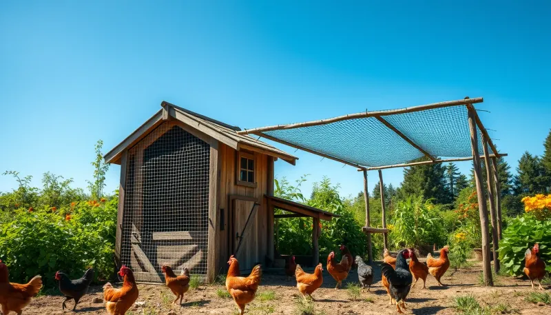 Construire un abri pour animaux : poulailler et enclos couverts